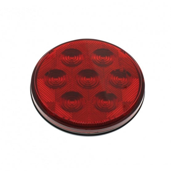 7 LED 4" Round Competition Series Light (Stop, Turn &amp; Tail) - Red LED/Red Lens