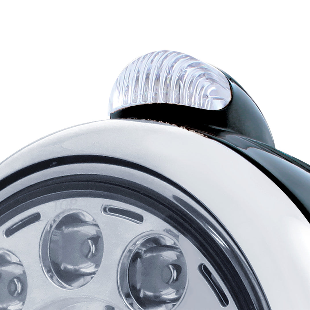 Black Guide 682-C Headlight 11 LED Bulb &amp; Dual Mode LED Signal - Clear Lens