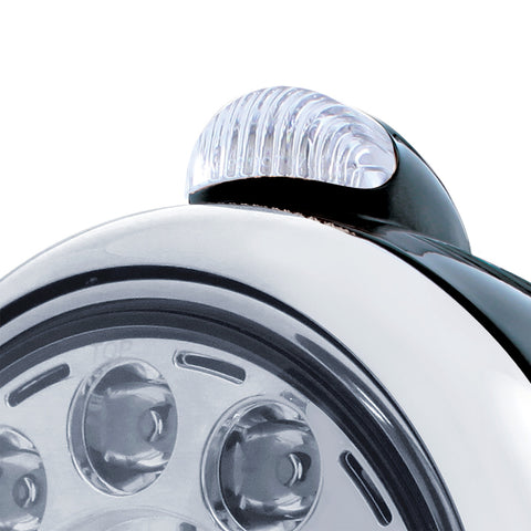 Black Guide 682-C Headlight 11 LED Bulb & Dual Mode LED Signal - Clear Lens