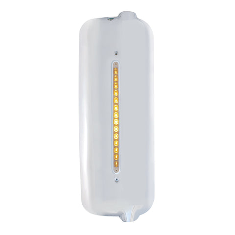 Mirror Cover With 14 LED 12" Light Bar For 2005 & Older Freightliner (Passenger) - Amber LED/Clear Lens