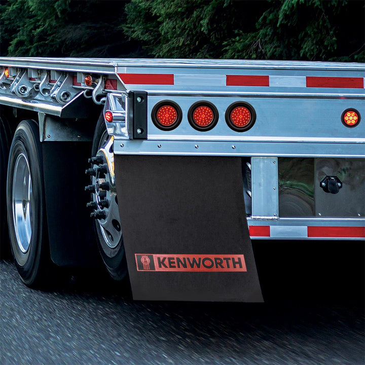 24" X 30" Black PROFLEX Mud Flap With Kenworth Logo