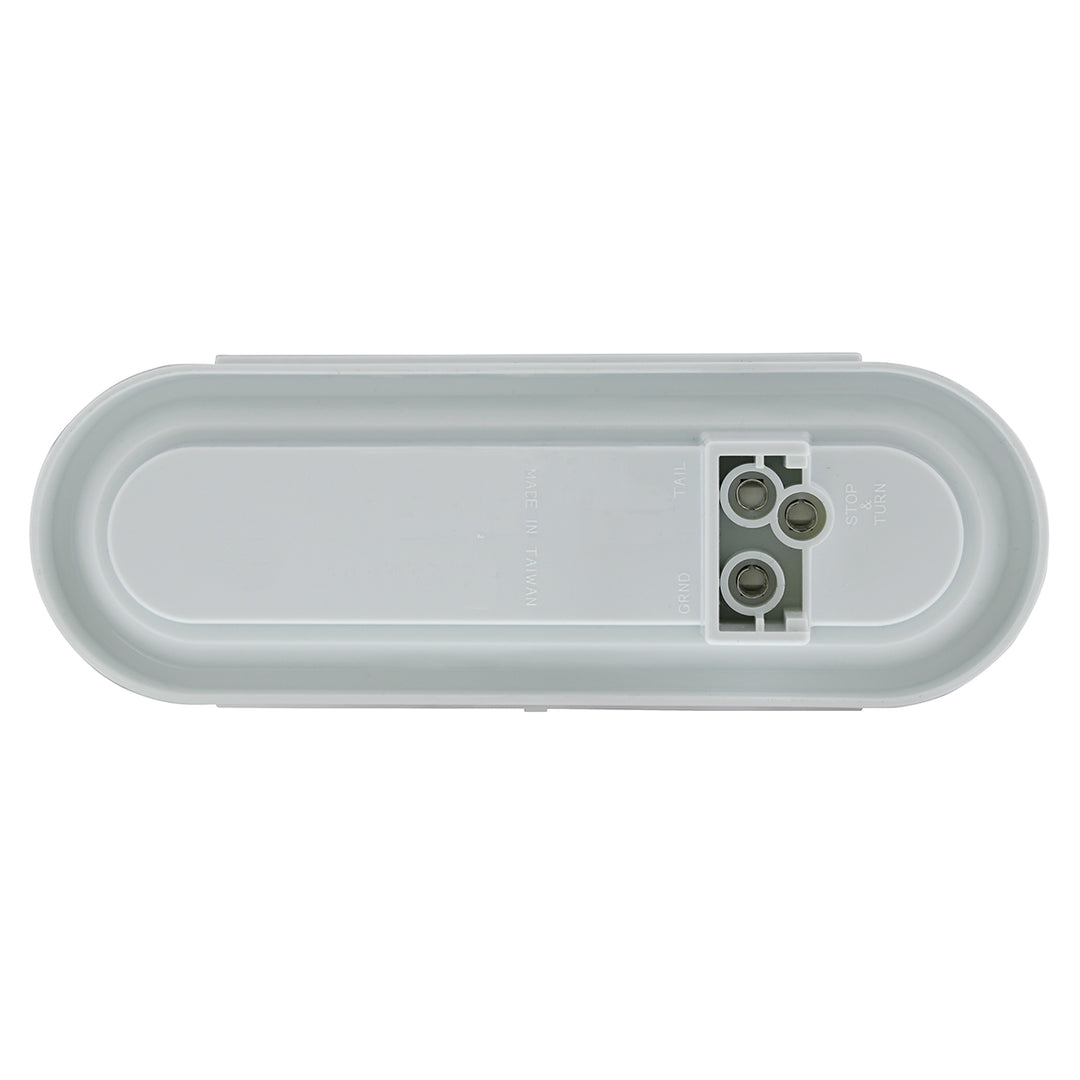 22 LED 6" Oval Clear Lens With Halo Insert GloLight Light - Amber LEDs/Amber Insert (Card)