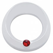 Signature Series Gauge Bezel With Visor & Crystal For 3-3/4" DIA Speed/Tachometer Gauge - Red Crystal