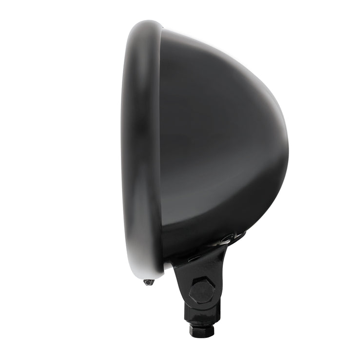Black 5-3/4" Motorcycle Headlight Housing Only - Bottom Mount