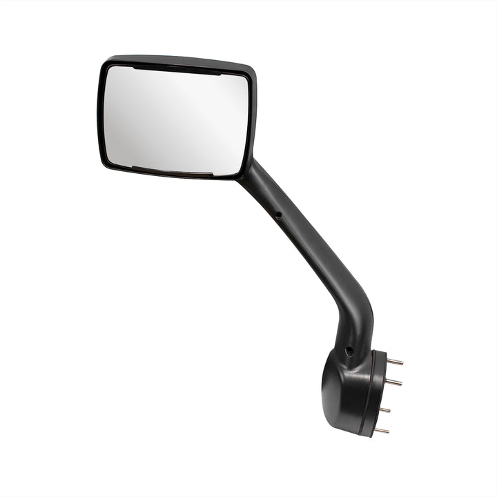 Chrome Hood Mirror Assembly W/ Sequential LED Turn Signal For 2013-2021 Kenworth T680 &amp; Peterbilt 579 - Driver