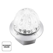 4 LED 3/4" Mini Watermelon Double Fury Light With Clear Lens (Clearance/Marker) - Amber & White LED