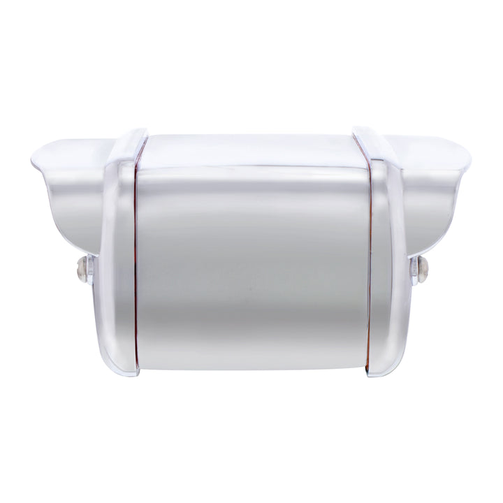 6 LED Single Function Double Face Light W/Visor - Horizontal Mount - Amber &amp; Red LED/Amber &amp; Red Lens