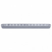 14 LED 12" Turn Signal Light Bar With Bezel - Amber LED/Clear Lens