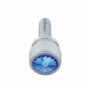 3/4" Short M6-1.0 Dash Screw For Kenworth - Blue Crystal (12-Pack)