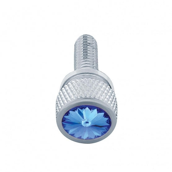 3/4" Short M6-1.0 Dash Screw For Kenworth - Blue Crystal (12-Pack)