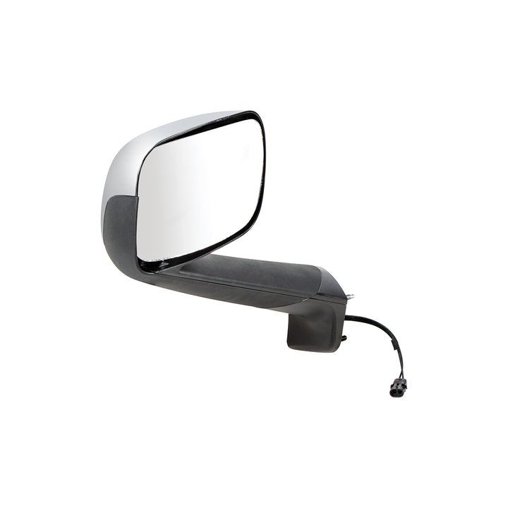 Chrome Hood Mirror With Heated Lens For 2018-2024 Freightliner Cascadia - Driver