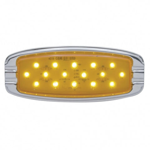 16 LED Retro Light (Clearance/Marker) - Flush Mount - Amber LED/Amber Lens