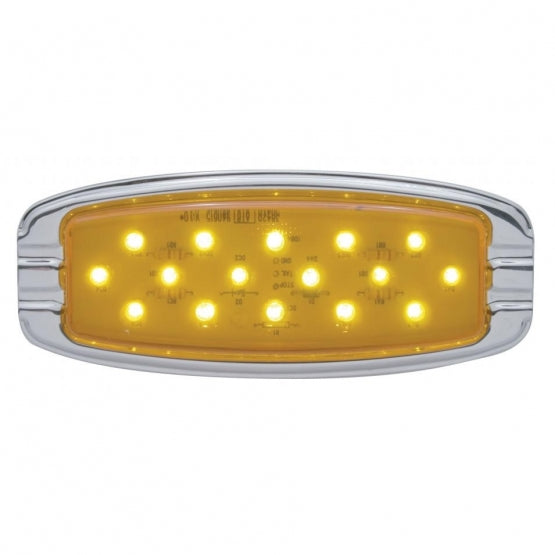 16 LED Retro Light (Clearance/Marker) - Flush Mount - Amber LED/Amber Lens
