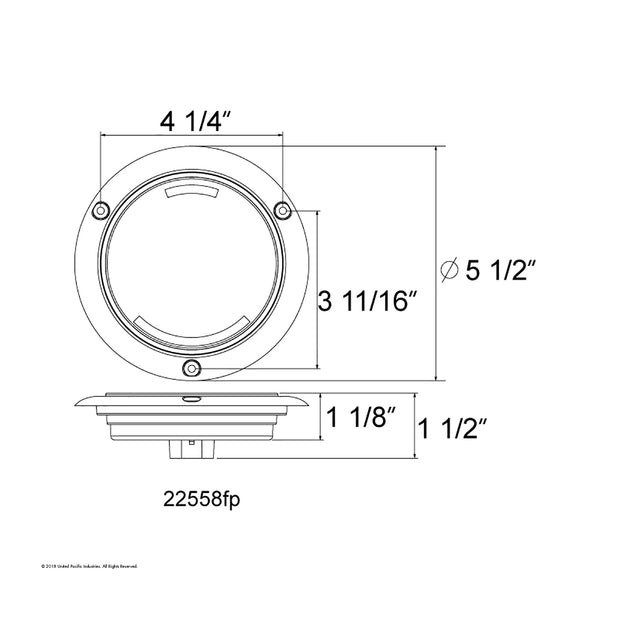 21 LED 4" Flange Mount GloLight (Turn Signal) - Amber LED/Amber Lens