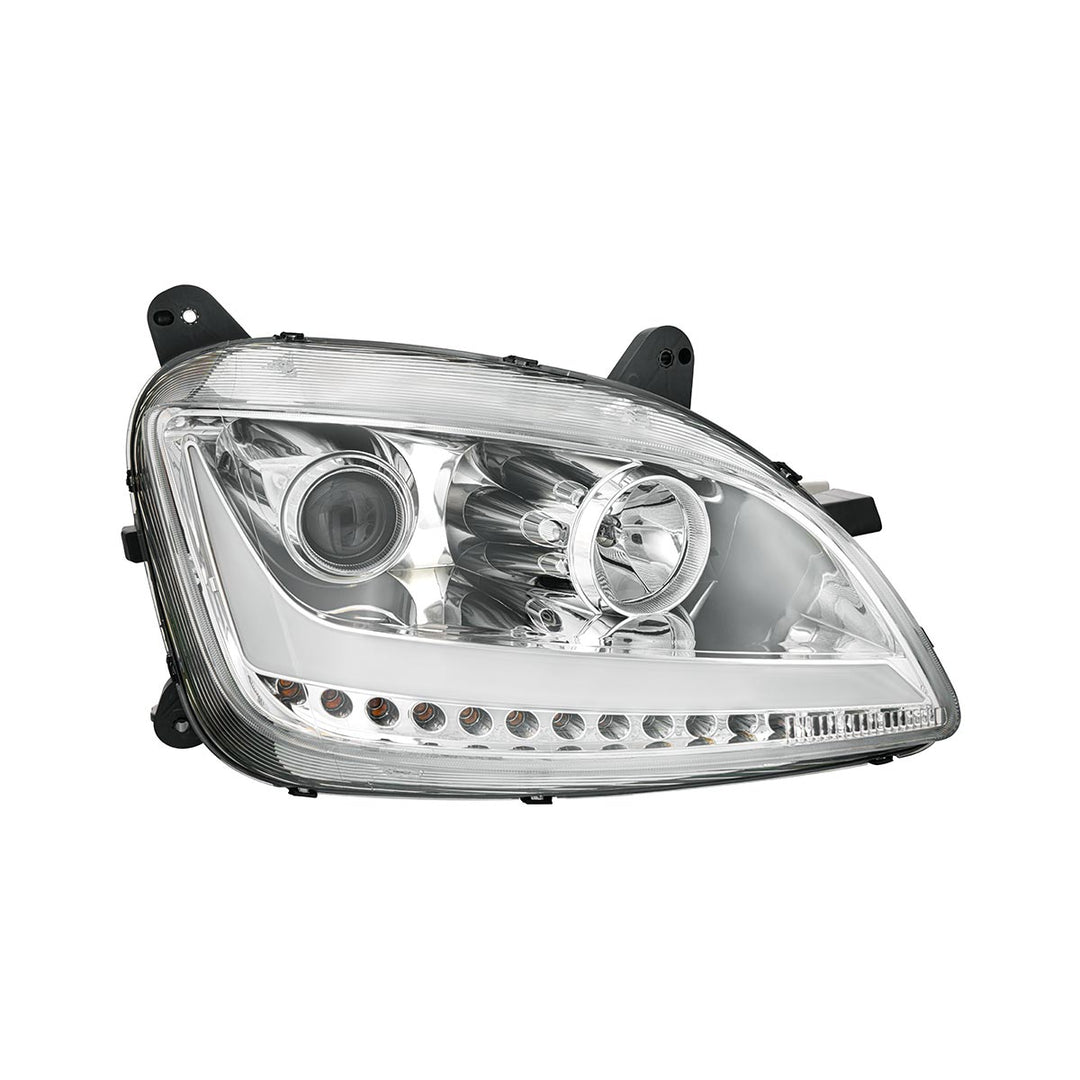 Chrome Projection Headlight With LED Position Light &amp; Sequential Signal For 2012-2021 Peterbilt 579- Passenger