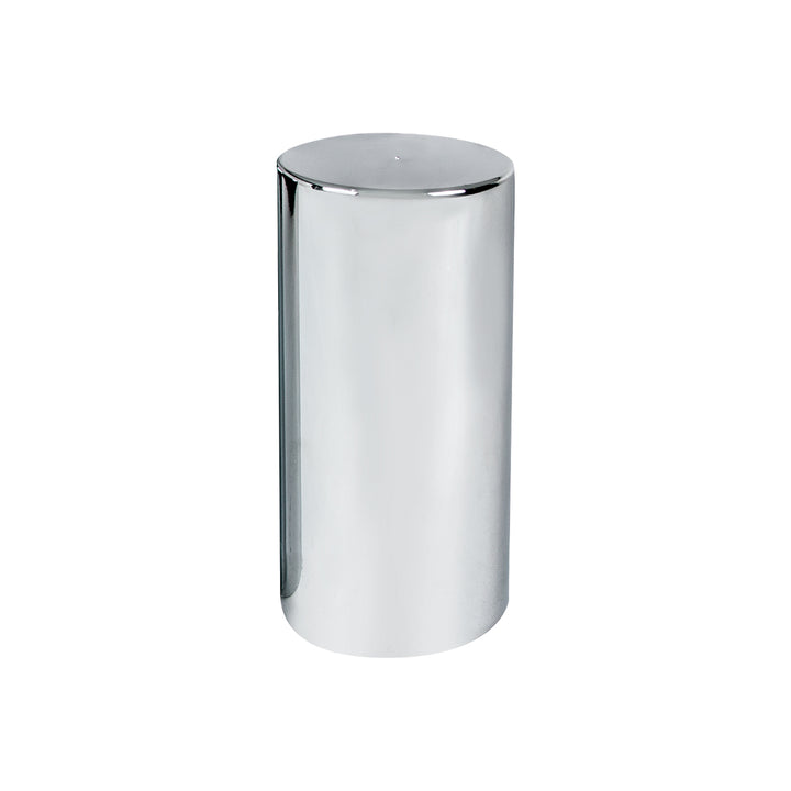 33mm X 4-1/4" Chrome Plastic Tall Cylinder Nut Covers - Thread-On (60-Pack)