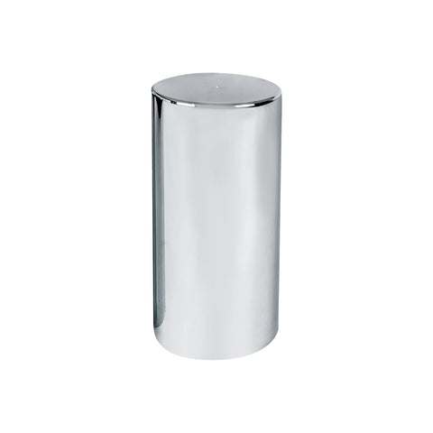 33mm X 4-1/4" Chrome Plastic Tall Cylinder Nut Covers - Thread-On (60-Pack)