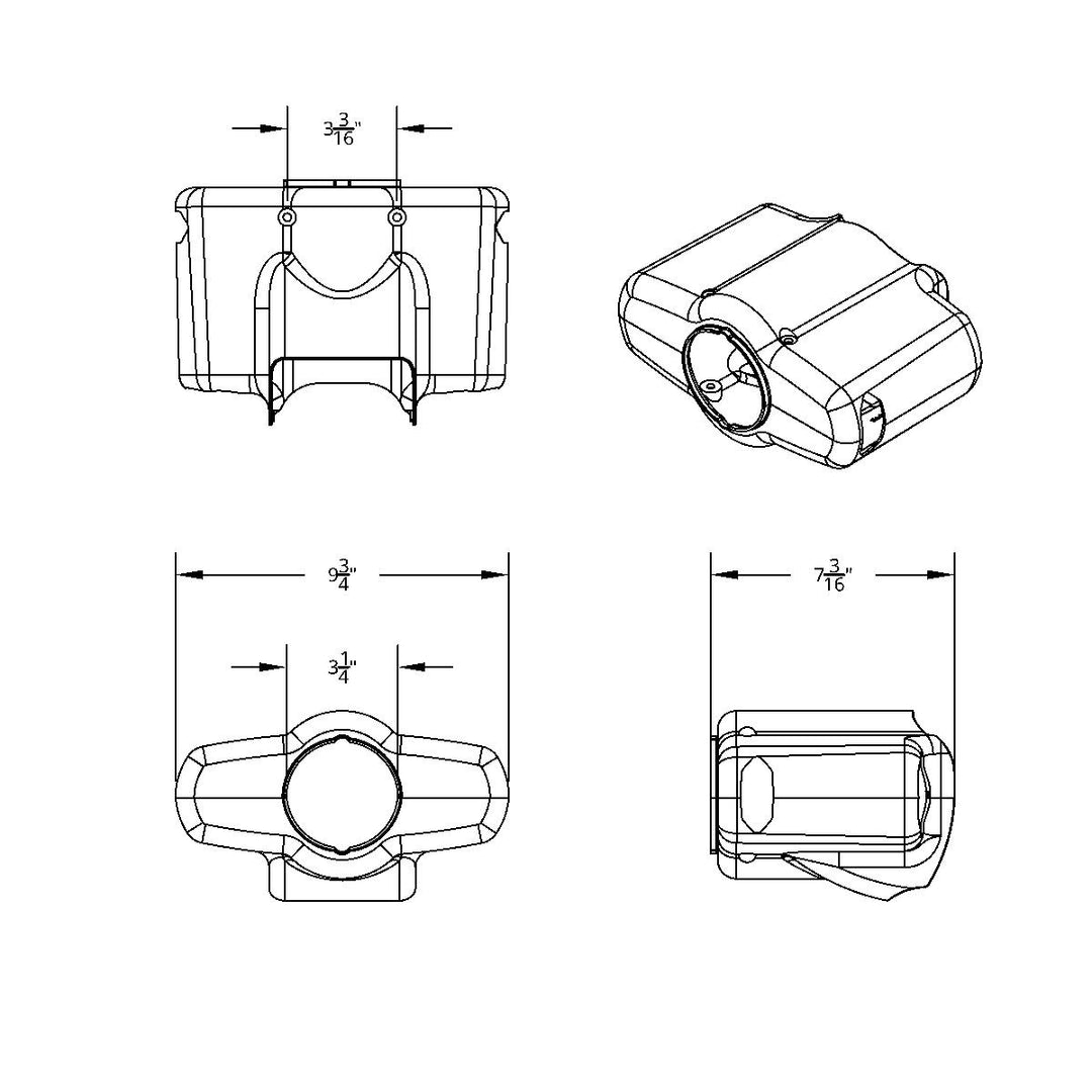 Chrome Plastic Upper Steering Column Cover For Peterbilt 379/378 (1998-2005), 335 (2005-2010), 330 (2000-2010)