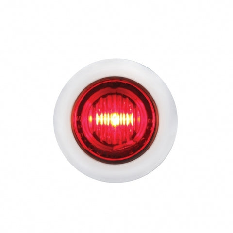 3 LED 3/4" Mini Light With Bezel (Clearance/Marker) - Red LED/Red Lens