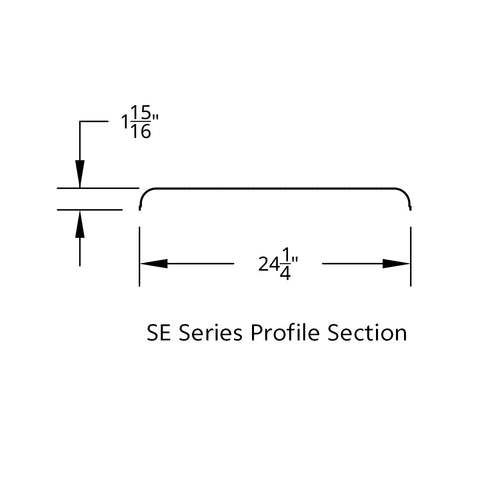 60" 430 Stainless Steel (16ga) Smooth Half Fender - SE Series (Pair)