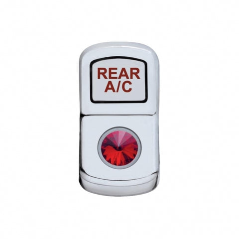 "Rear A/C" Rocker Switch Cover With Red Crystal