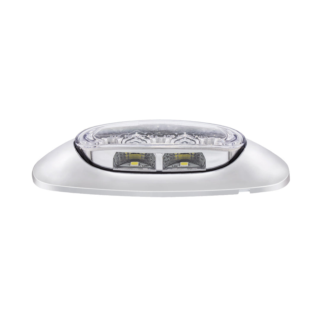 5 LED Reflector Light (Auxiliary/Utility) With Side Ditch Light -Red LED/Clear Lens (Card)
