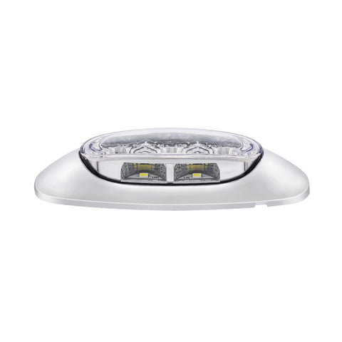 5 LED Reflector Light (Auxiliary/Utility) With Side Ditch Light -Red LED/Clear Lens (Card)
