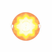 9 LED Dual Function GloLight Watermelon Grakon 1000 Style Cab Light - Amber LED/Clear Lens