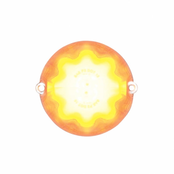 9 LED Dual Function GloLight Watermelon Grakon 1000 Style Cab Light - Amber LED/Clear Lens