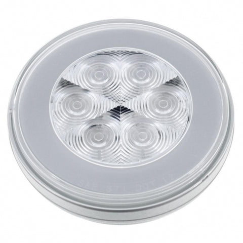 21 LED 4" Round GloLight (Stop, Turn & Tail) - Red LED/Clear Lens