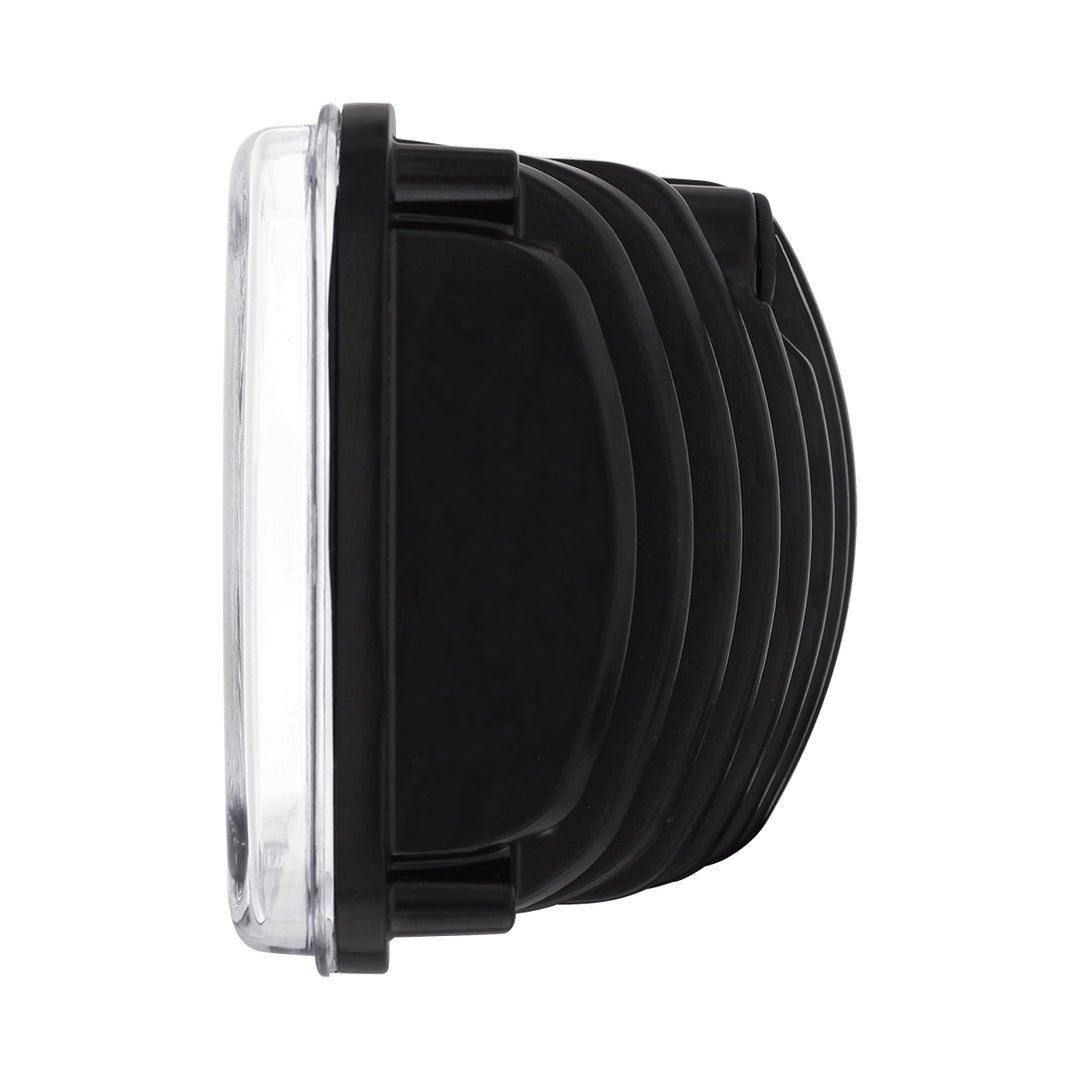 ULTRALIT - 4" X 6" LED Headlight With Dual Function 6 Amber LED Position Lights - High Beam