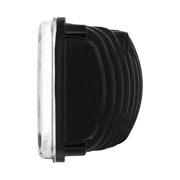ULTRALIT - 4" X 6" LED Headlight With Dual Function 6 Amber LED Position Lights - High Beam