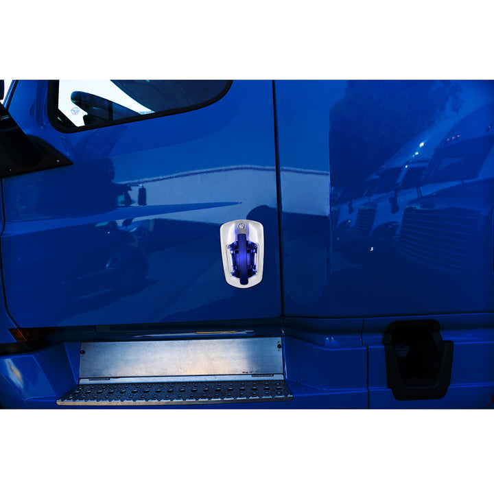 6 LED Chrome Door Handle Cover For 2018-2024 Freightliner Cascadia - Driver, Blue LED