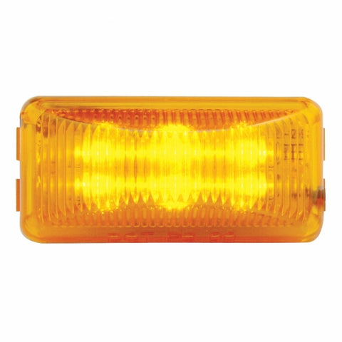 6 LED Rectangular Light (Clearance/Marker) - Amber LED/Amber Lens