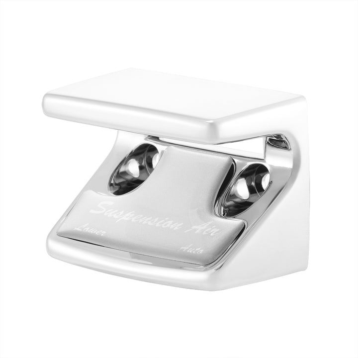 Chrome Plastic Suspension Air Switch Guard With Glossy Sticker For 1990-2010 Freightliner Classic-Silver