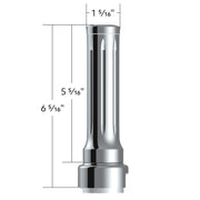 Thread-On Dallas Style Gearshift Knob With 13/15/18 Speed Adapter - Chrome/Vertical