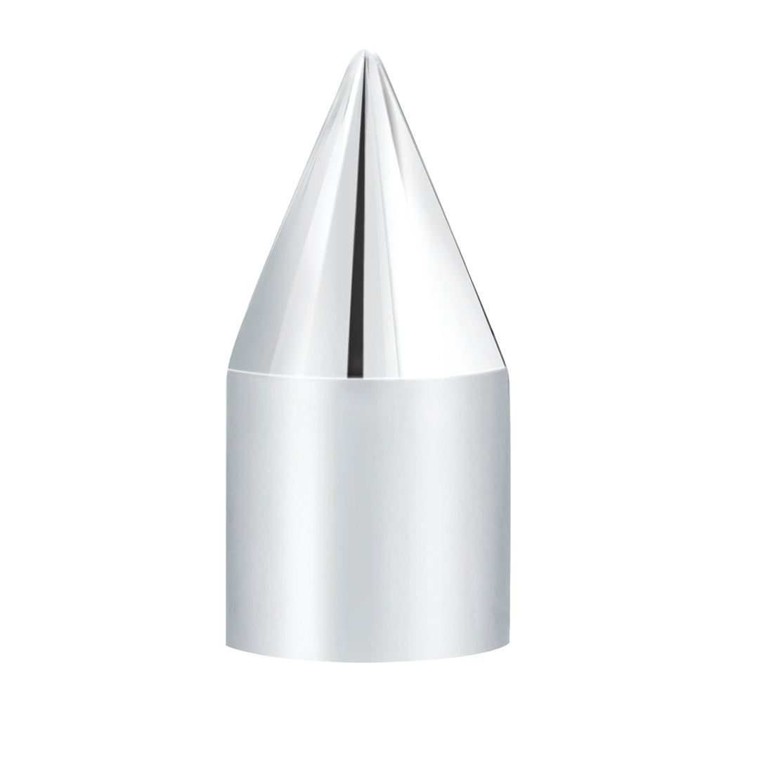33mm X 3-1/8" Chrome Plastic Spike Push-On Nut Covers - Color Box Of 10