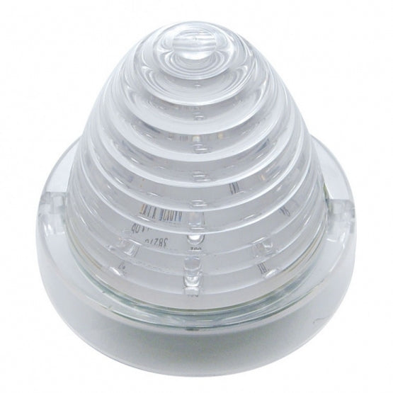 13 LED Beehive Truck-Lite Style Cab Light - Amber LED/Clear Lens