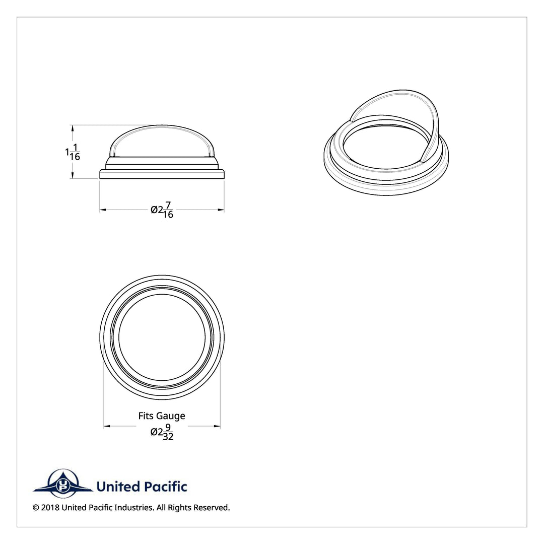 Small Gauge Bezel For Peterbilt - Classic Design