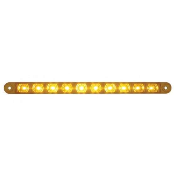 10 LED 9" Turn Signal Light Bar - Amber LED/Amber Lens