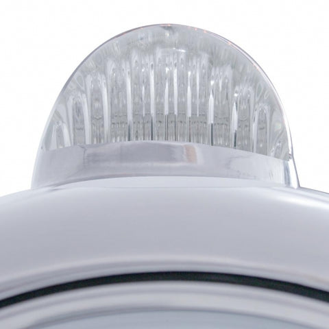 Chrome Guide 682-C Headlight H4 With 10 Amber LED & LED Signal - Clear Lens