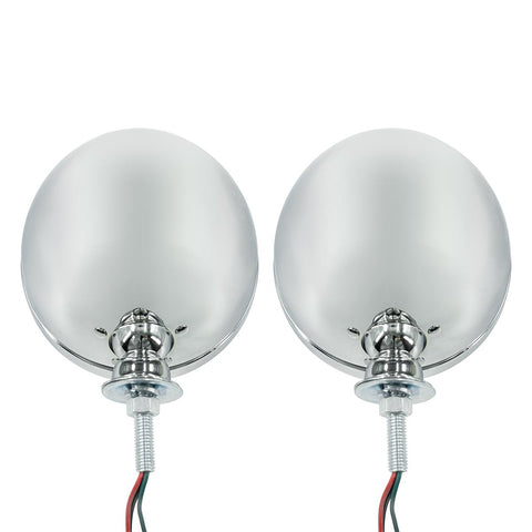 7" Chrome Dietz Style Headlight With 12 Volt 6014 Sealed Beam Bulb