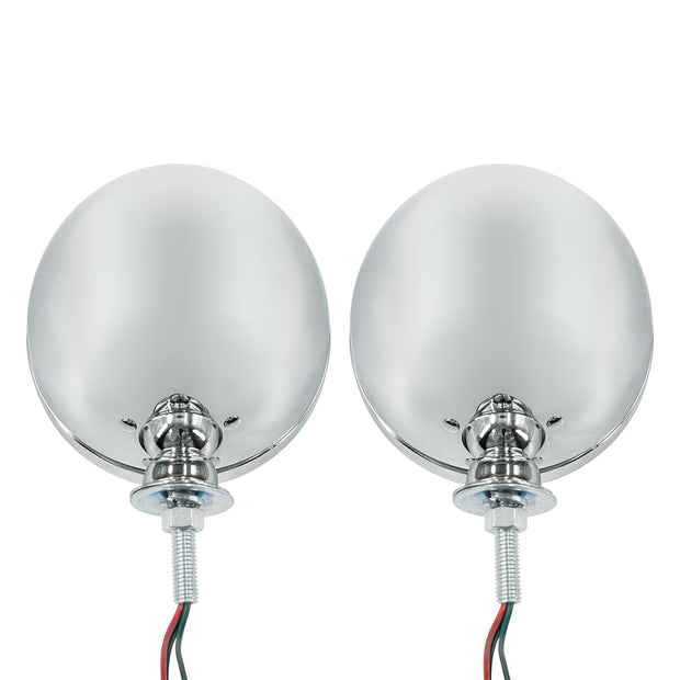 7" Chrome Dietz Style Headlight With 12 Volt 6014 Sealed Beam Bulb