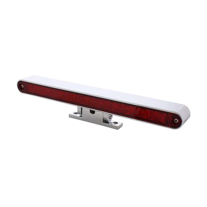 10 LED Split Function 3rd Brake Light With Chrome Swivel Pedestal Base - Red LED/Red Lens