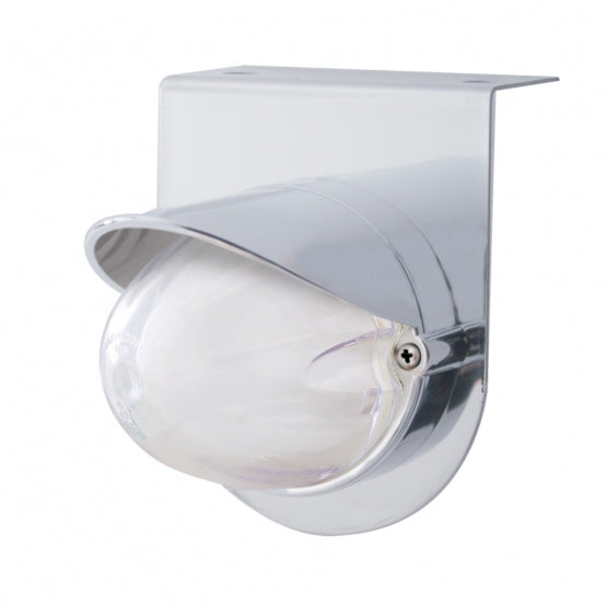 Stainless Light Bracket With 9 LED Dual Function Watermelon GloLight & Visor - Amber LED/Clear Lens