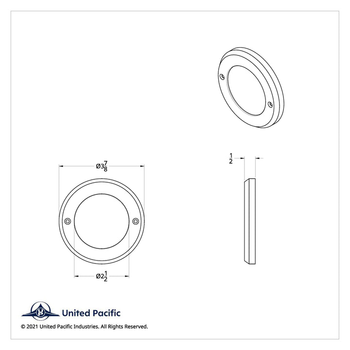 Chrome Plastic 2-1/2" Light Bezel With Mirror Lens
