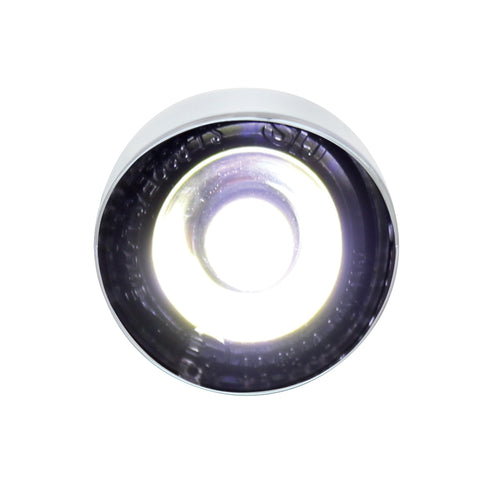3 High Power LED 1" Light (Clearance/Marker) With Visor - White LED/Clear Lens