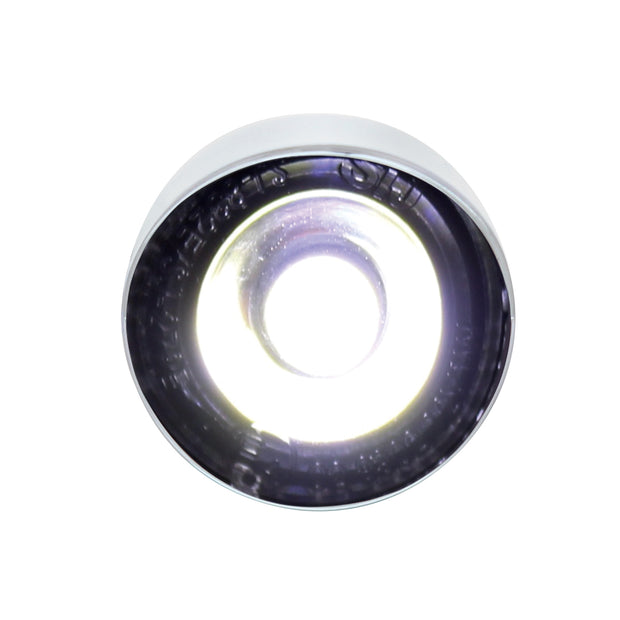 3 High Power LED 1" Light (Clearance/Marker) With Visor - White LED/Clear Lens