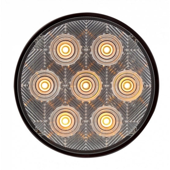 7 LED 4" Competition Series Turn Signal Light - Amber LED/Clear Lens