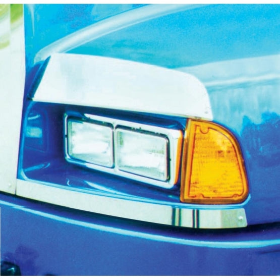 Stainless Kenworth T600 Above Headlight Fender Guards